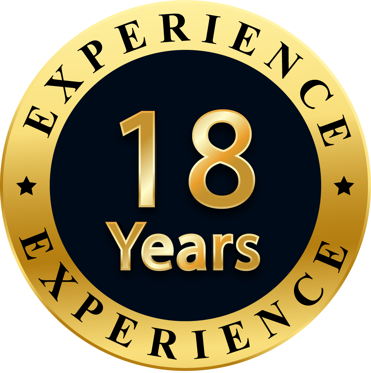 18 Years of Experience badge
